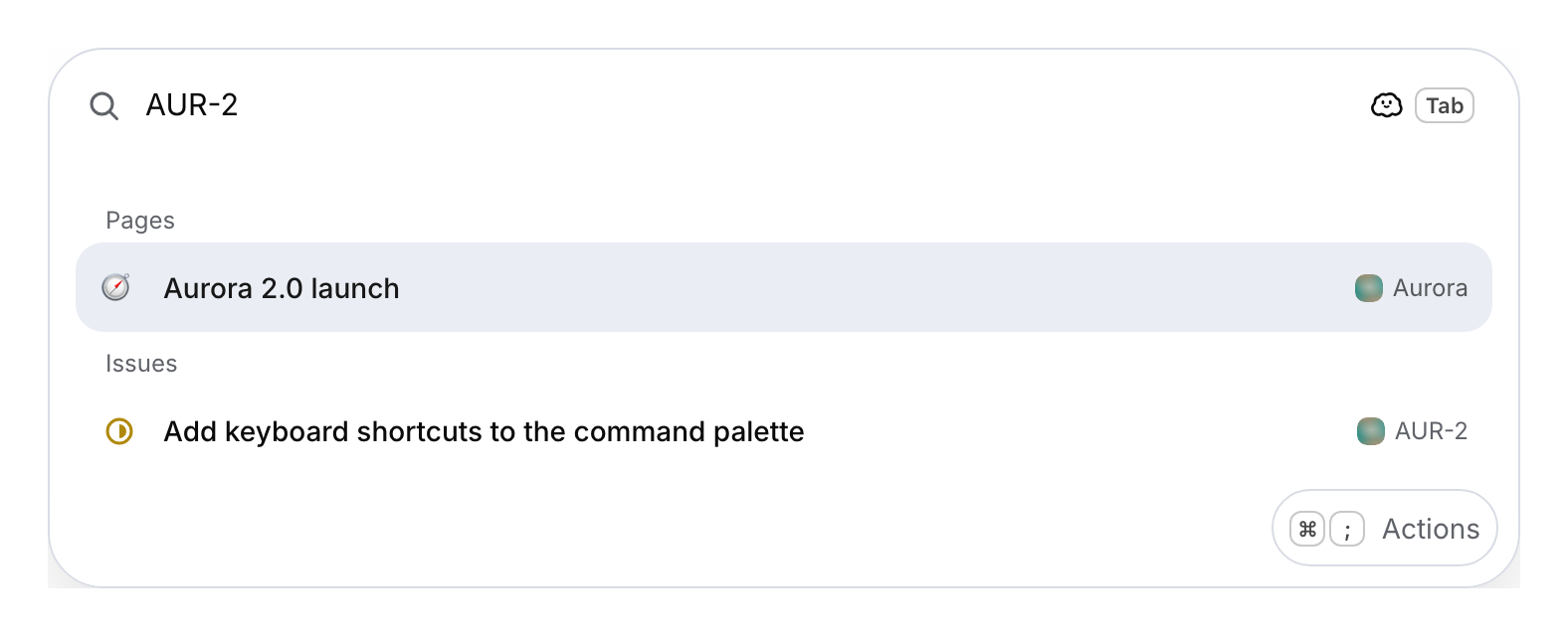 Search results for a demonstration issue identifier.