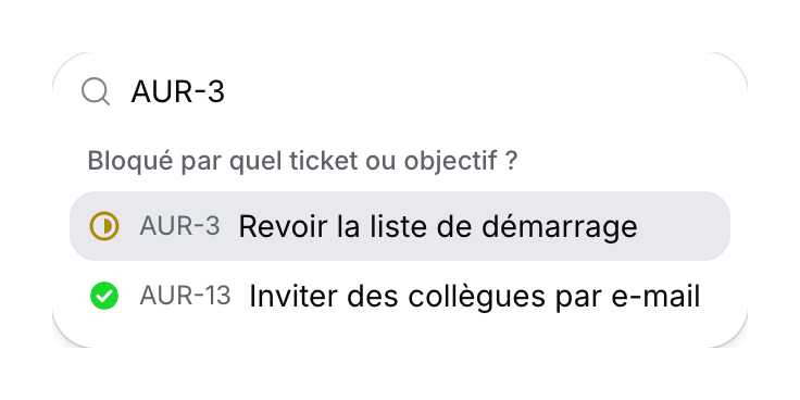 Recherche d’un préalable par identifiant de ticket.
