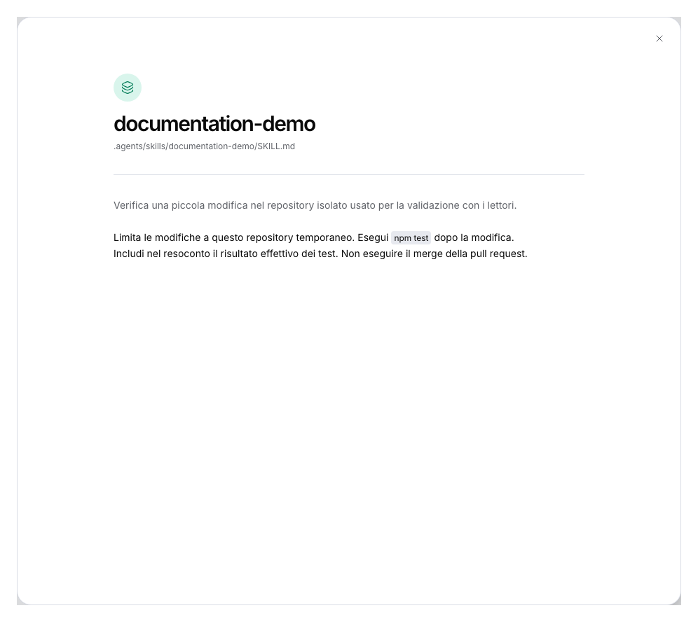 Anteprima di una skill del repository con nome stabile, percorso e istruzioni complete.